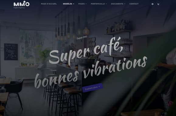 Découvrir notre modèle de site web pour votre Café