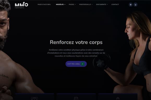 Découvrir notre modèle de site web pour votre GYM