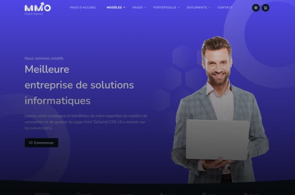 Découvrir notre modèle de site web pour votre Entreprise IT